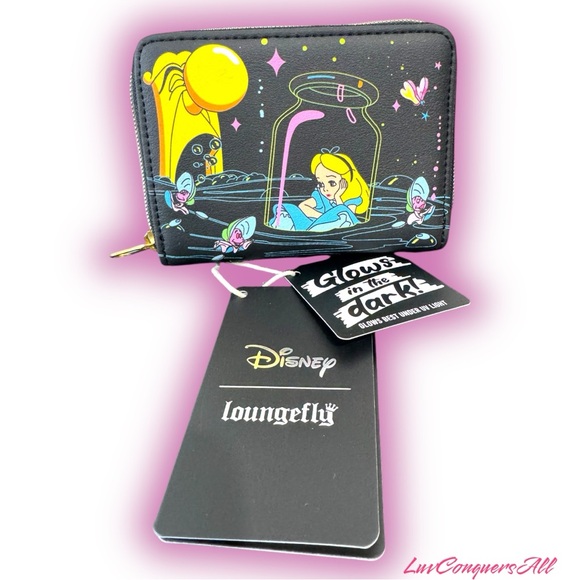 Loungefly Handbags - Loungefly Disney Alice In Wonderland Characters Mini Zipper Wallet